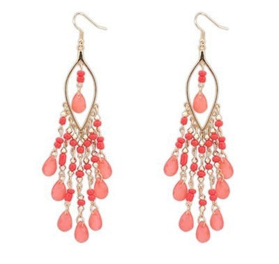 Bohemian fantastic fashion droplet tassels long earrings for women's accessories