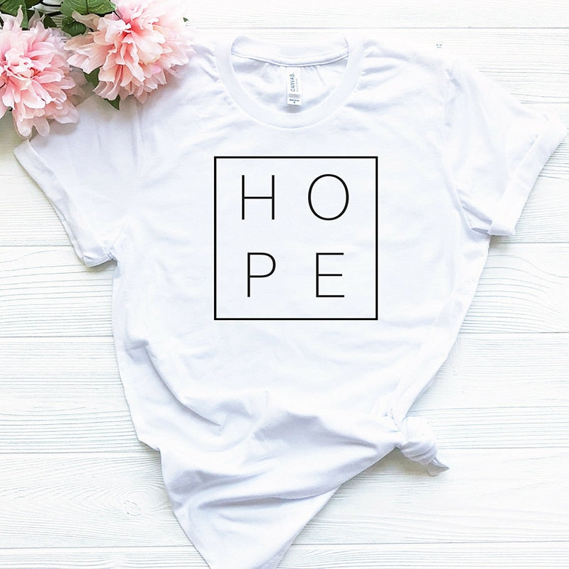 Summer Faith Hope Love Christian T-Shirt for Women - Funny Christianity God Tee | Short Sleeve Cotton Tops Gift