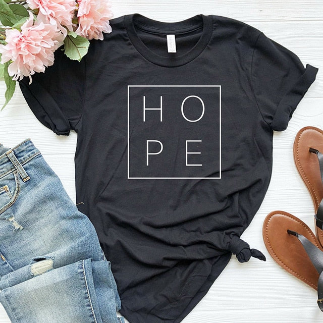 Summer Faith Hope Love Christian T-Shirt for Women - Funny Christianity God Tee | Short Sleeve Cotton Tops Gift