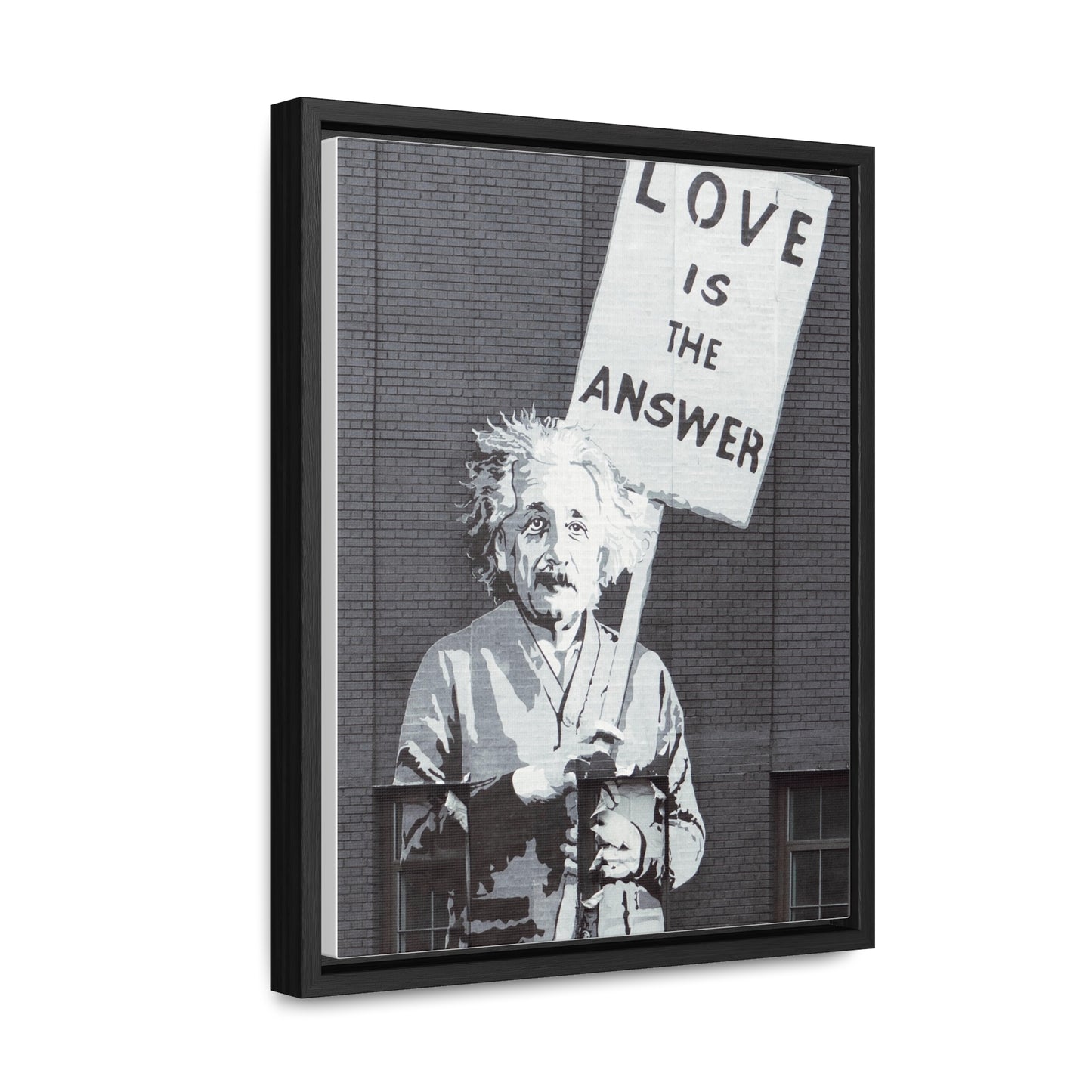 Gallery Canvas Wraps, Vertical Frame Einstein Love Is The Answer