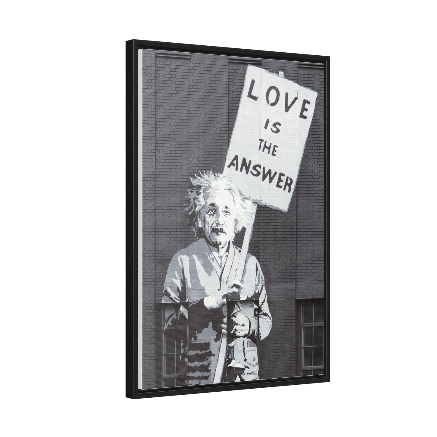 Gallery Canvas Wraps, Vertical Frame Einstein Love Is The Answer