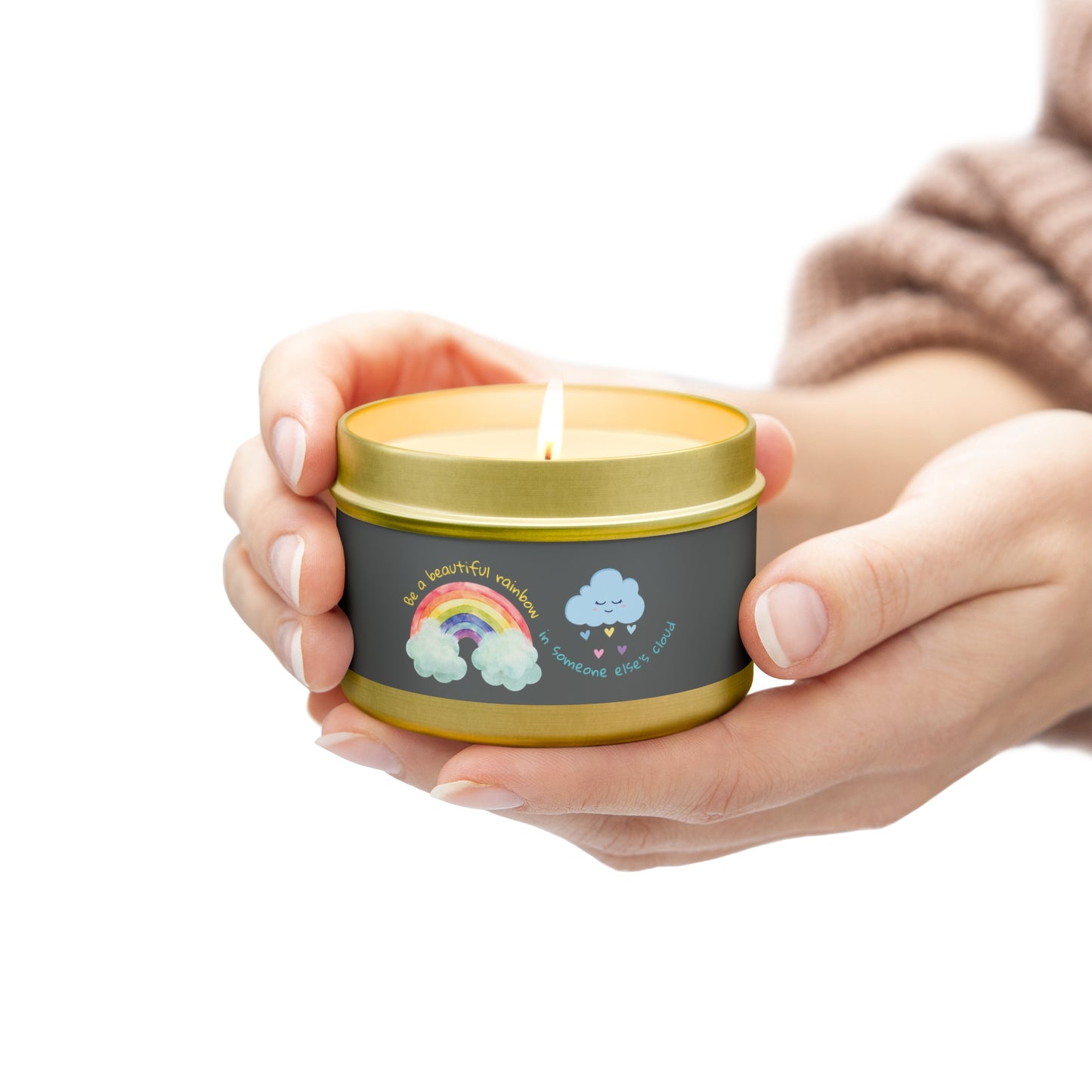 Non Toxic Tin Candle With Captivating Aroma and a Motivating Message