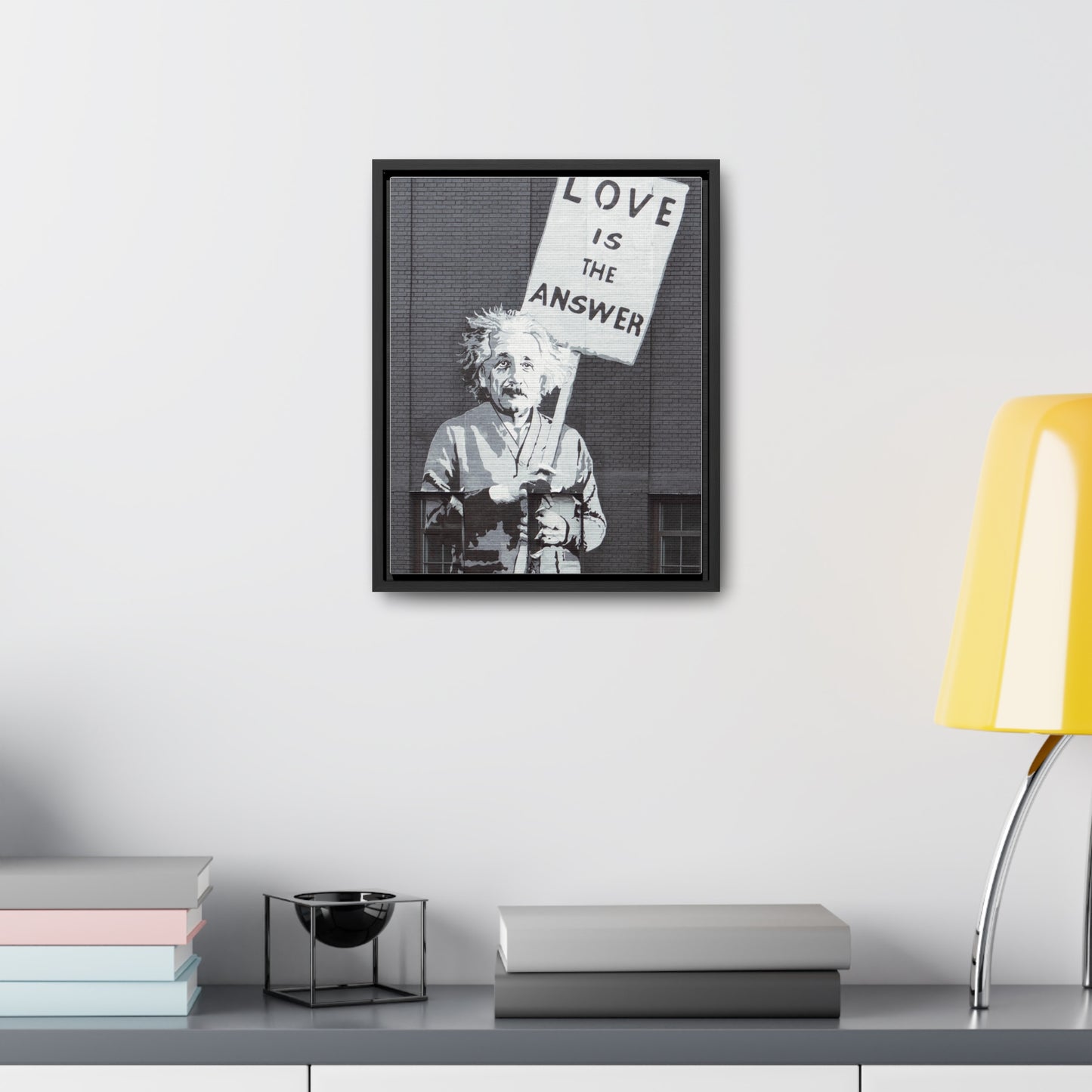 Gallery Canvas Wraps, Vertical Frame Einstein Love Is The Answer