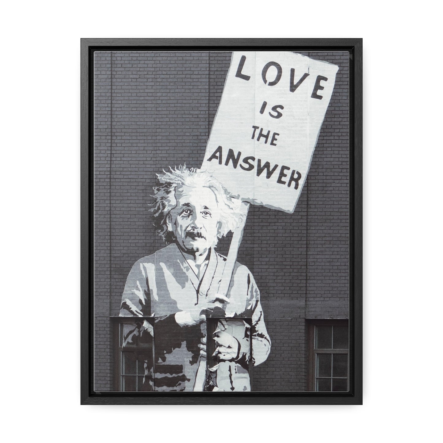 Gallery Canvas Wraps, Vertical Frame Einstein Love Is The Answer