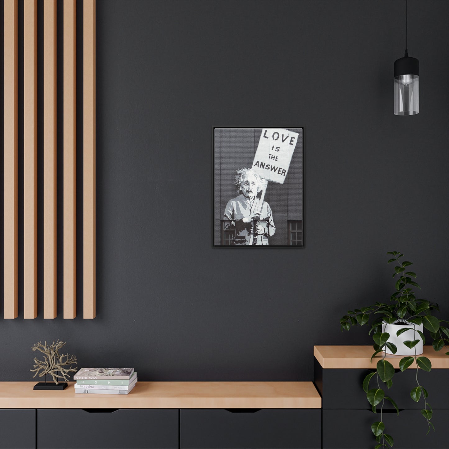 Gallery Canvas Wraps, Vertical Frame Einstein Love Is The Answer