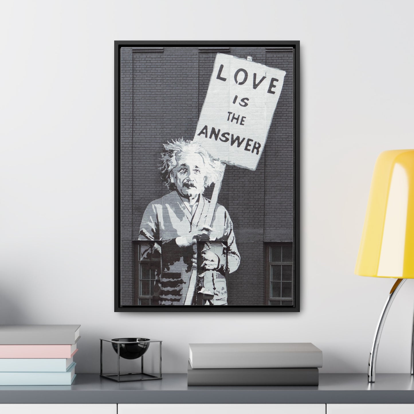 Gallery Canvas Wraps, Vertical Frame Einstein Love Is The Answer