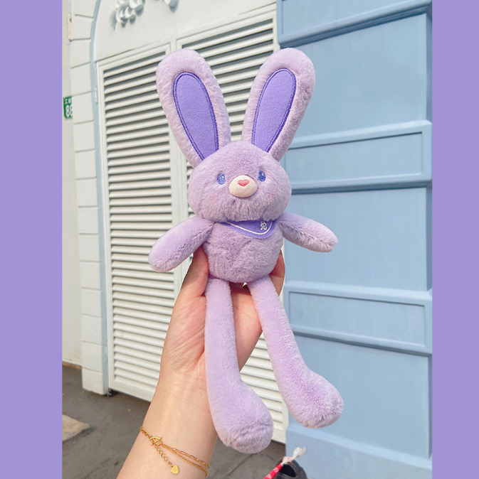 Pulling Rabbit Pendant Funny Plush Pulling Rabbit Telescopic Stuffed Animal Doll