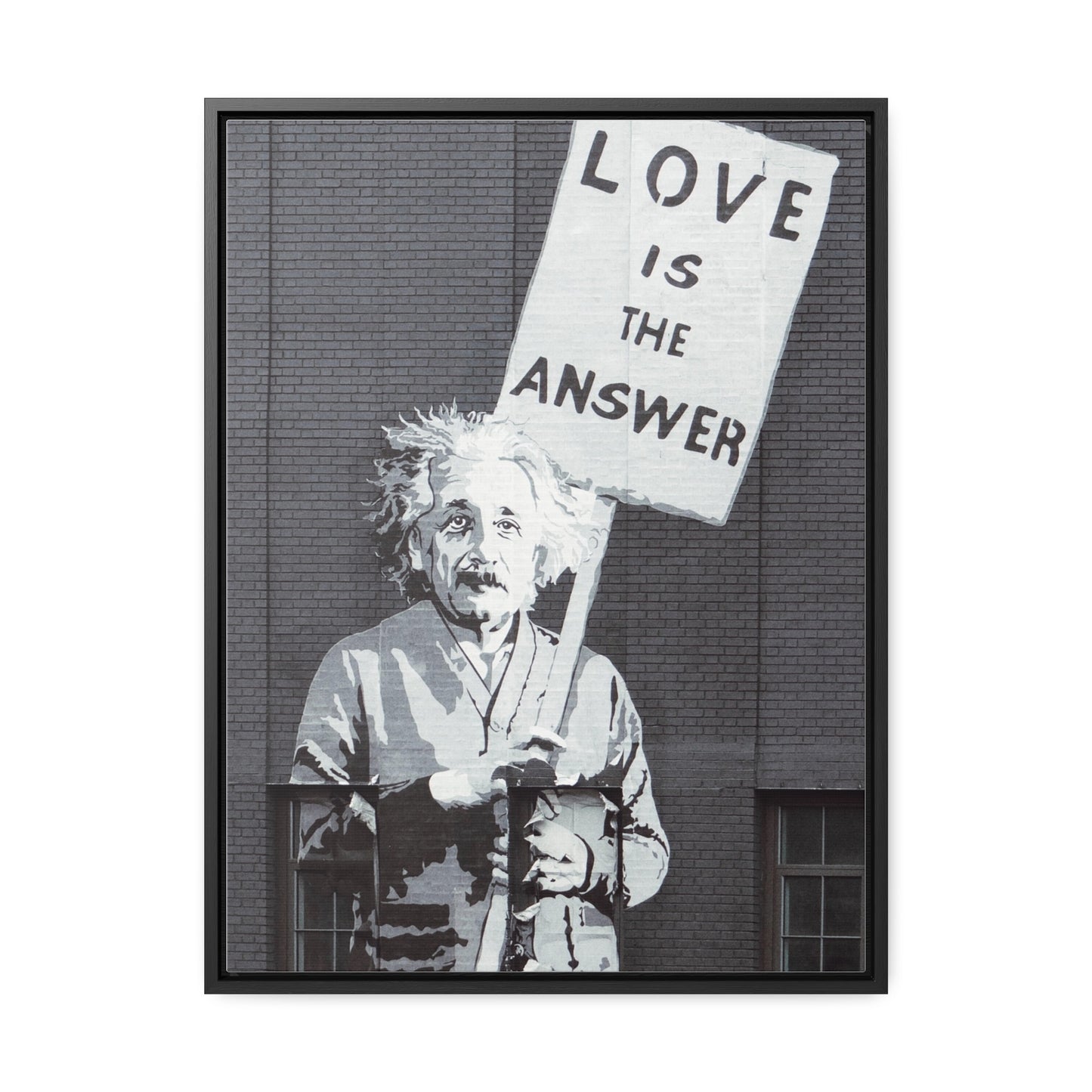 Gallery Canvas Wraps, Vertical Frame Einstein Love Is The Answer