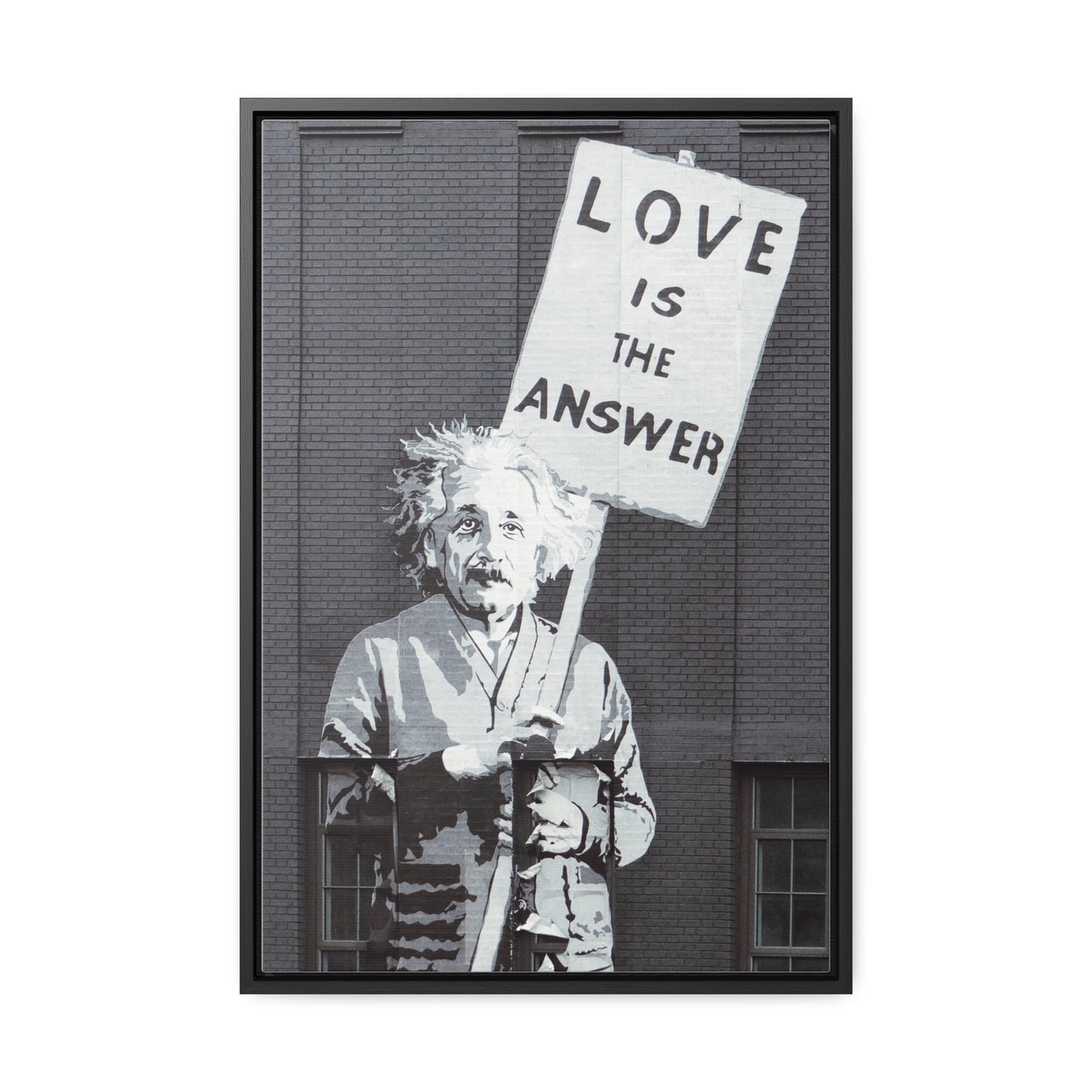 Gallery Canvas Wraps, Vertical Frame Einstein Love Is The Answer