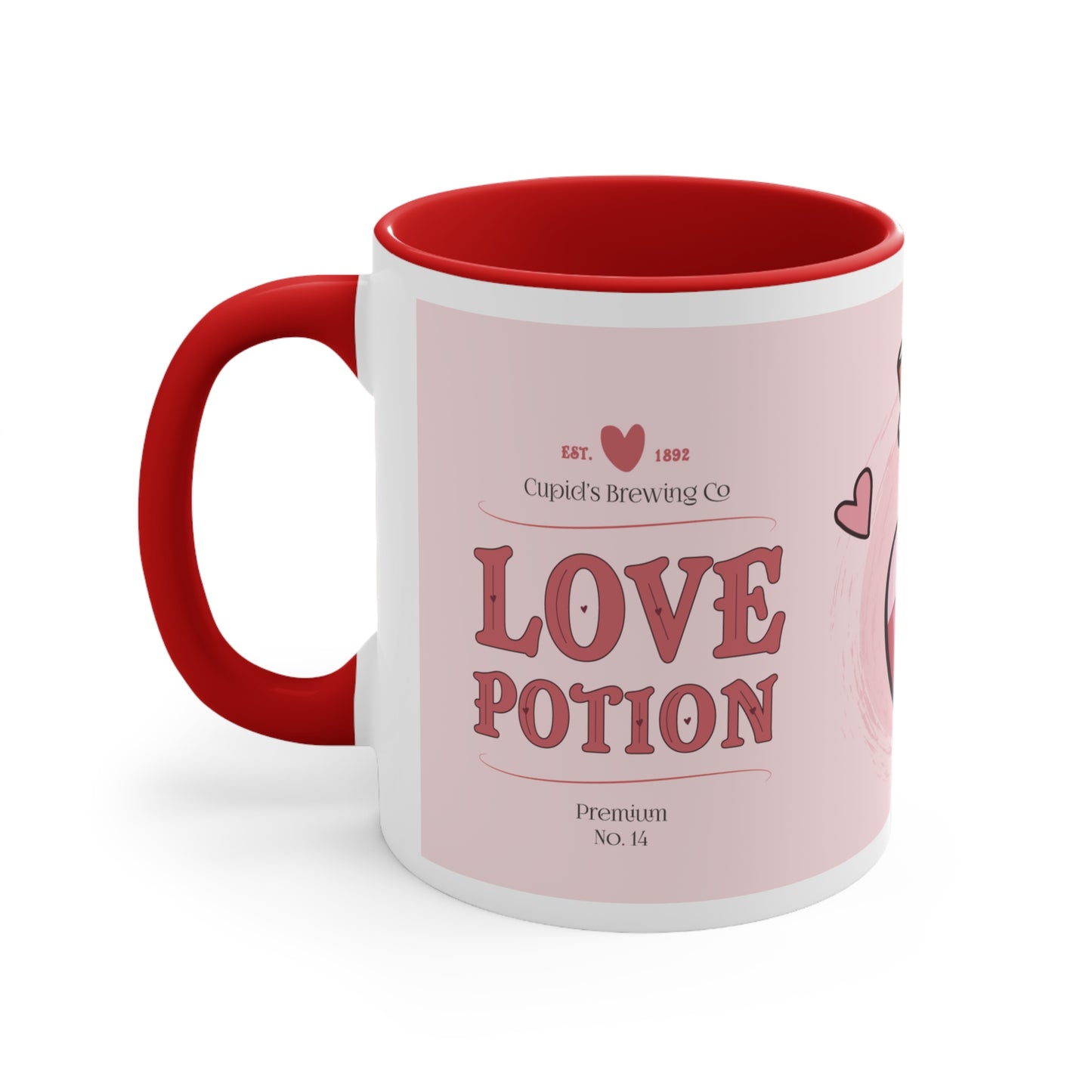 Valentines Day Love Potion Accent Coffee Mug, 11oz