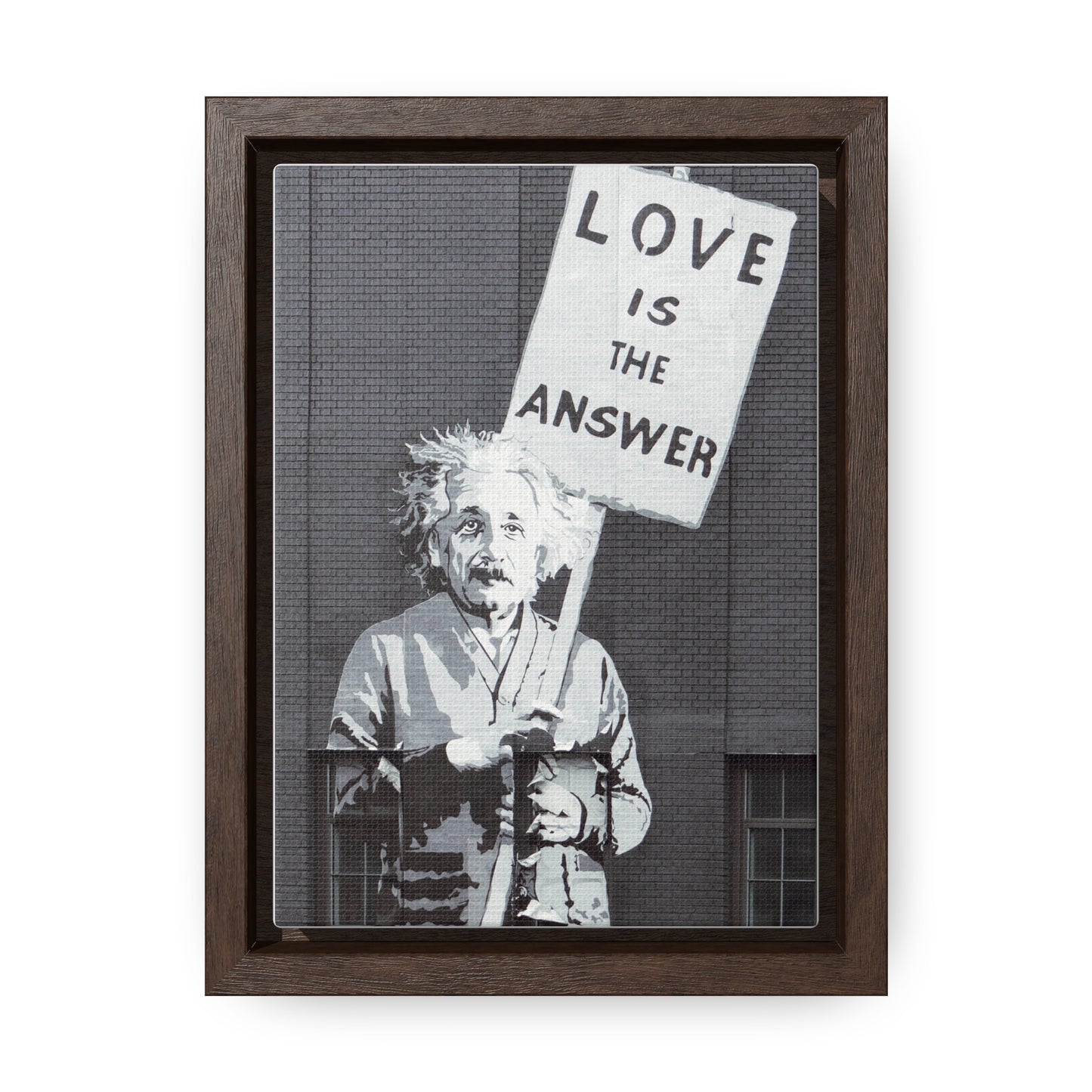 Gallery Canvas Wraps, Vertical Frame Einstein Love Is The Answer