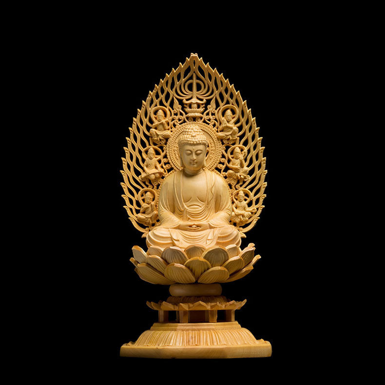 Wood Carving Buddha Figure Carving Masterpiece