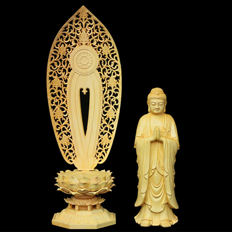 Wood Carving Buddha Figure Carving Masterpiece