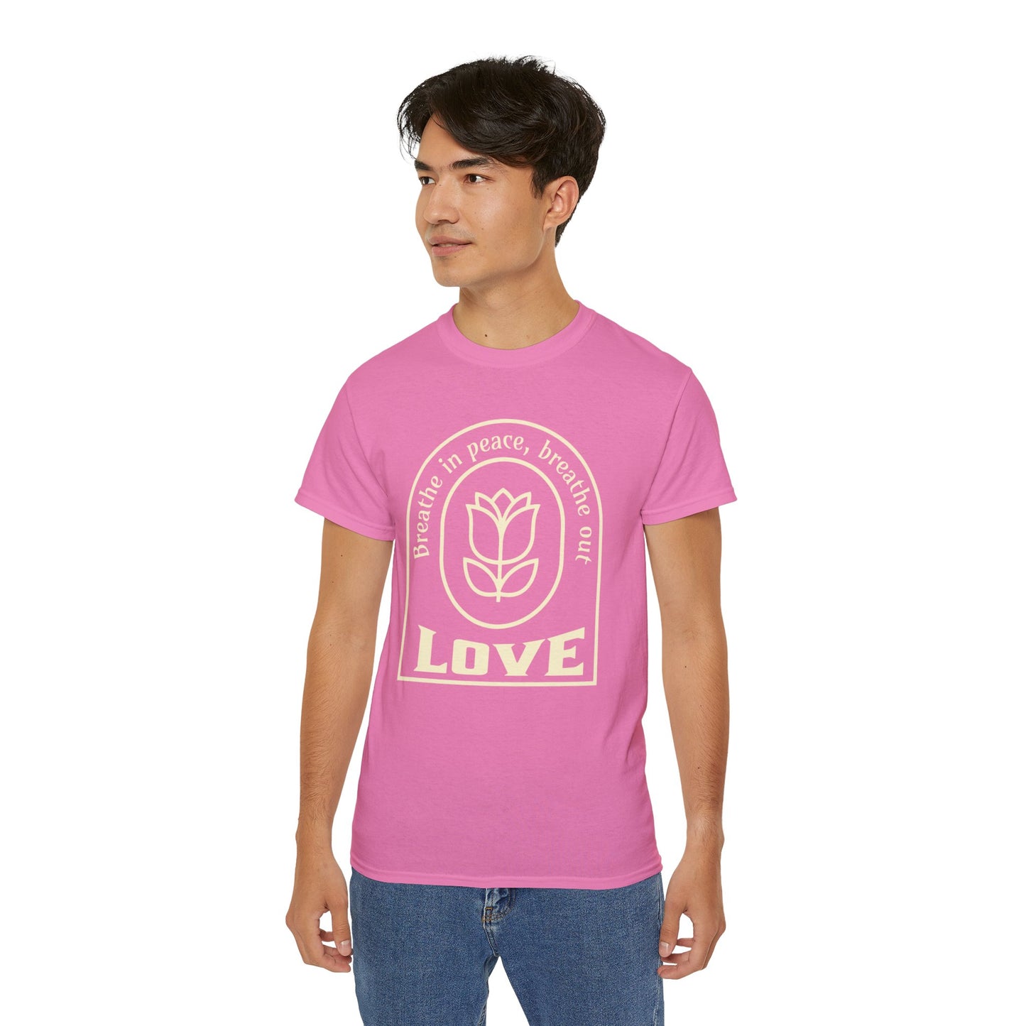 Breathe in Peace, Breathe out Love Unisex Ultra Cotton Tee Good Vibes T-Shirt