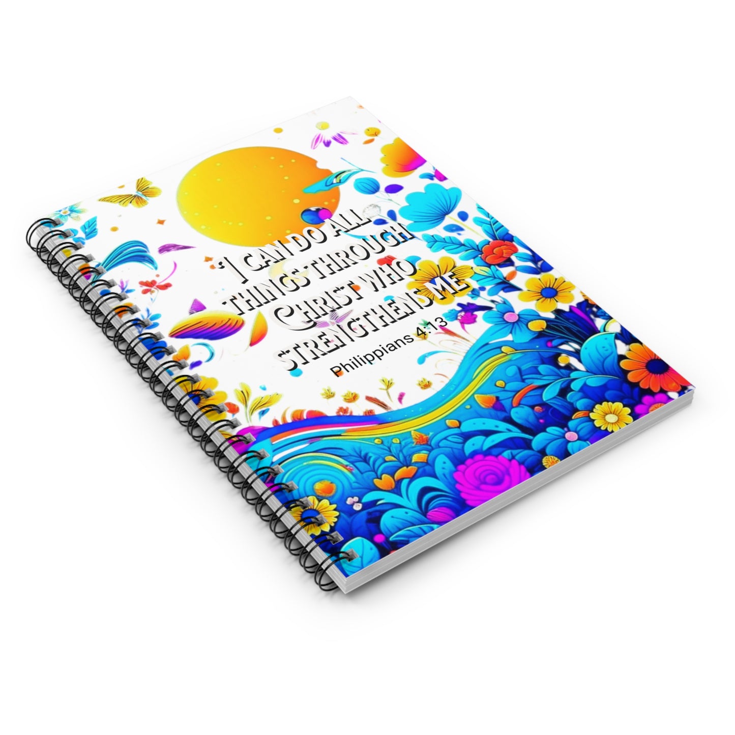 Inspire Your Journey: The Empowering Spiral Notebook with a Touch of Faith - Spiral Notebook - Ruled Line