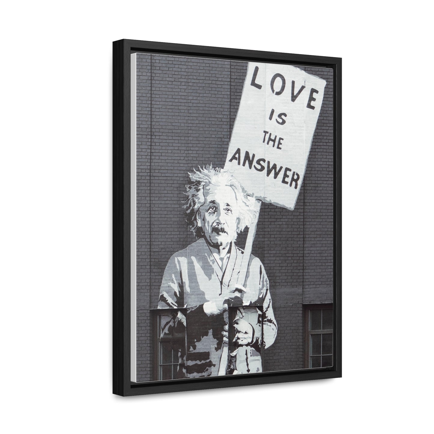 Gallery Canvas Wraps, Vertical Frame Einstein Love Is The Answer