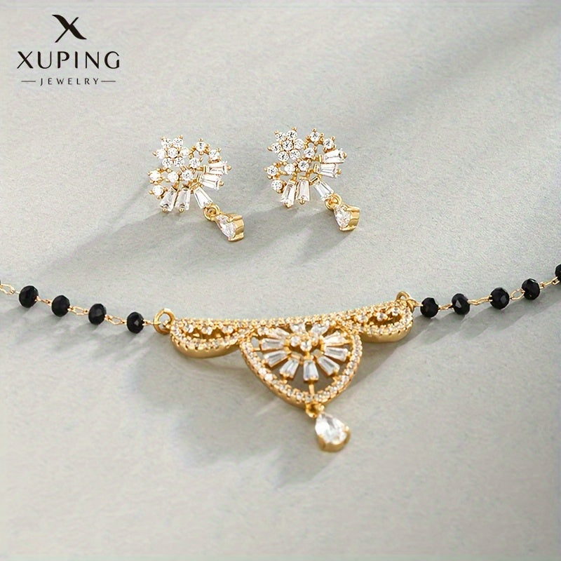 2 pieces of earrings and a necklace, a three-piece set in bohemian style, suitable for ladies to wear at parties