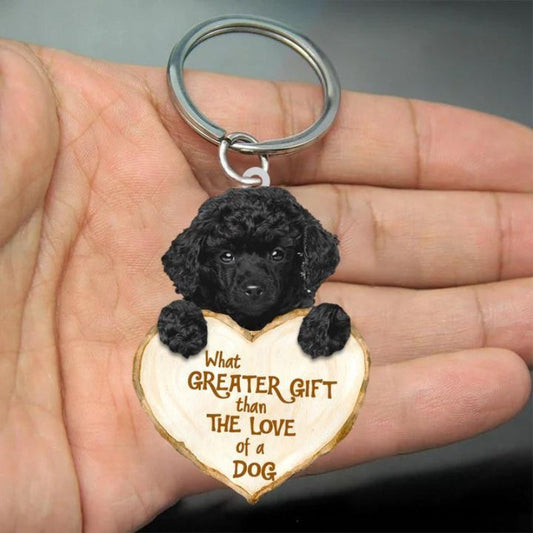 Love Dog Acrylic Key Ring Pendant - Many Dog Breeds Available