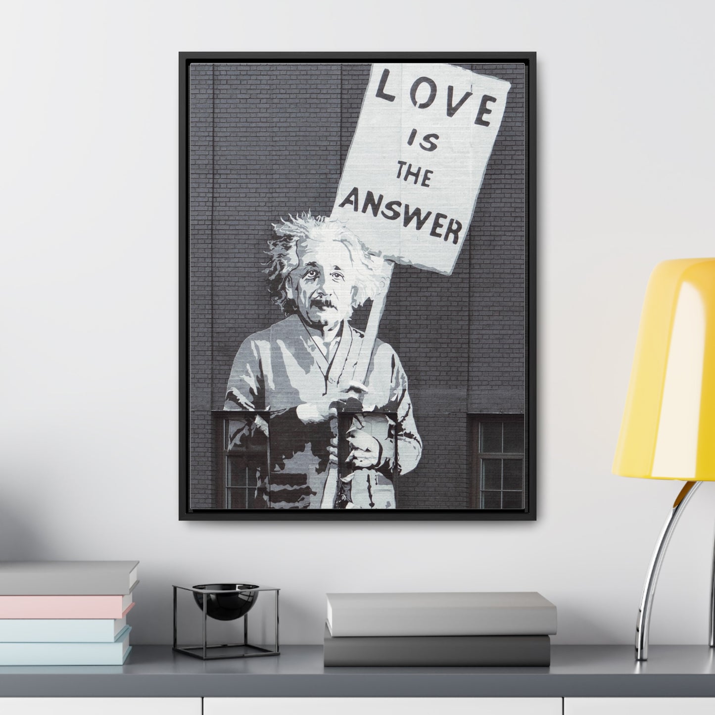 Gallery Canvas Wraps, Vertical Frame Einstein Love Is The Answer