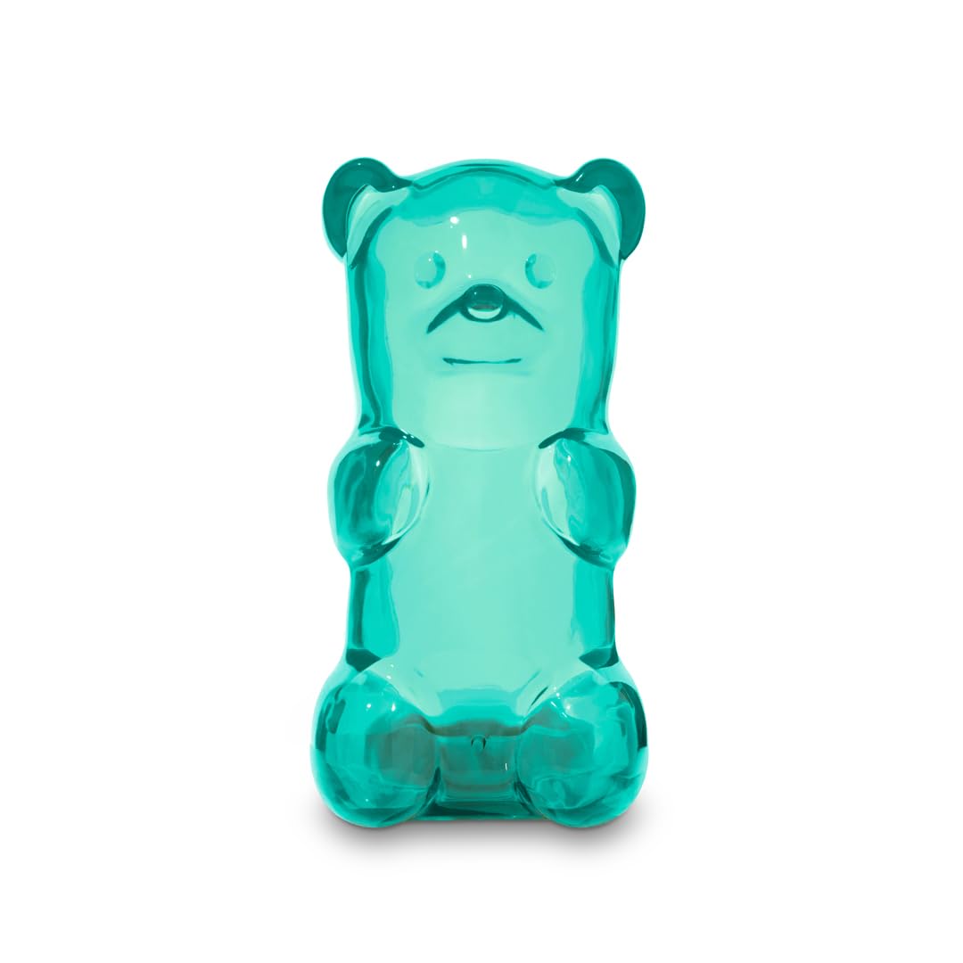 Gummygoods Squeezable Gummy Bear Night Light - Rechargeable, Portable, Squishy Lamp, 60-Min Sleep Timer - Ideal for Kids, Baby Nursery, Adults and Dorm Rooms (Aquaberry)