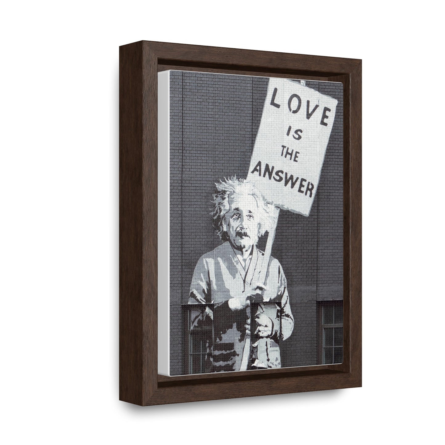 Gallery Canvas Wraps, Vertical Frame Einstein Love Is The Answer