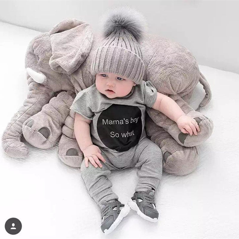 40CM 60CM 5 Colors Long Nose Plush Elephant Toy Lumbar Elephant Pillow Baby Appress Doll Bed Cushion Kids Toy Gift For Girl