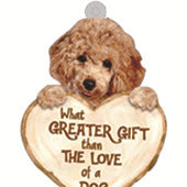 Love Dog Acrylic Key Ring Pendant - Many Dog Breeds Available