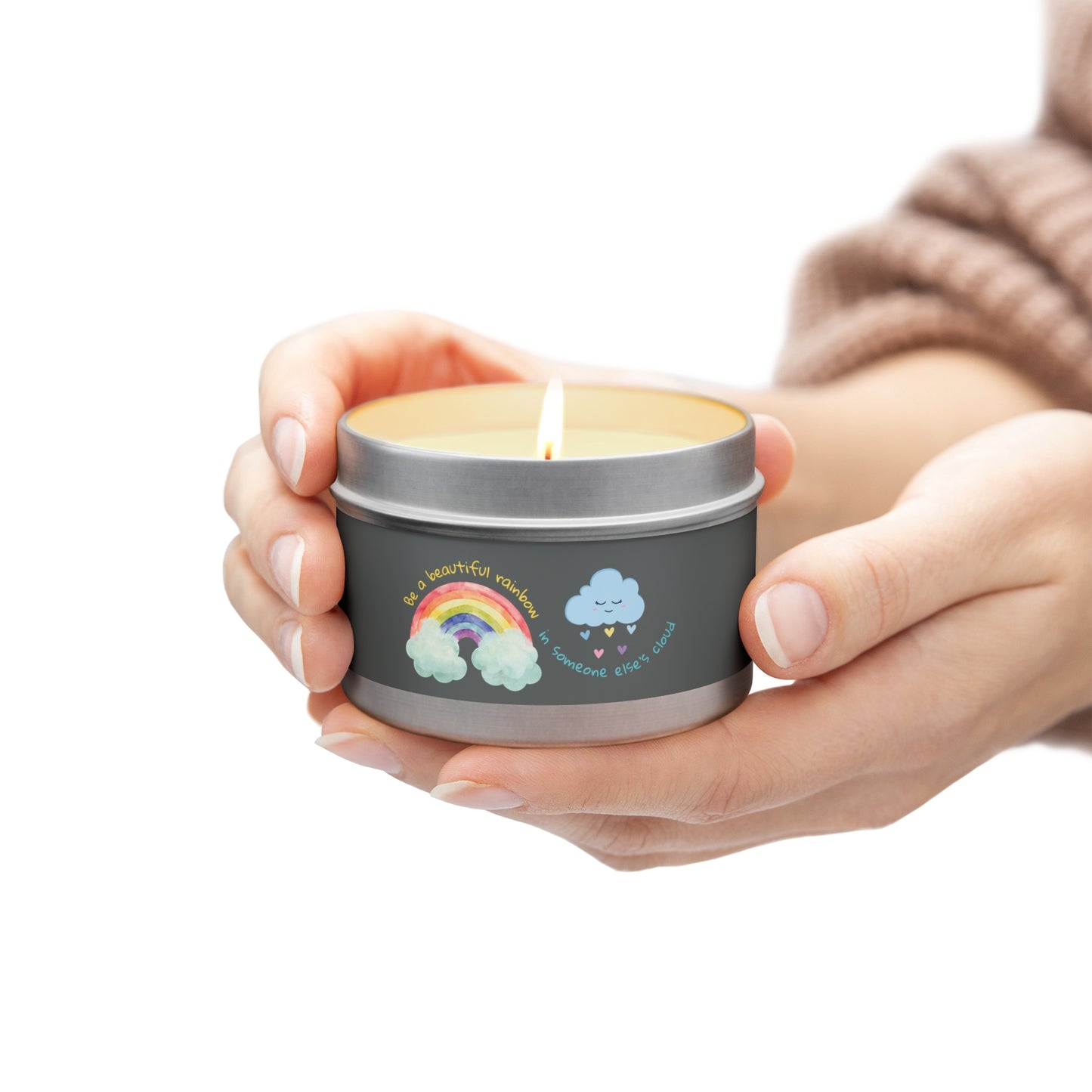 Non Toxic Tin Candle With Captivating Aroma and a Motivating Message