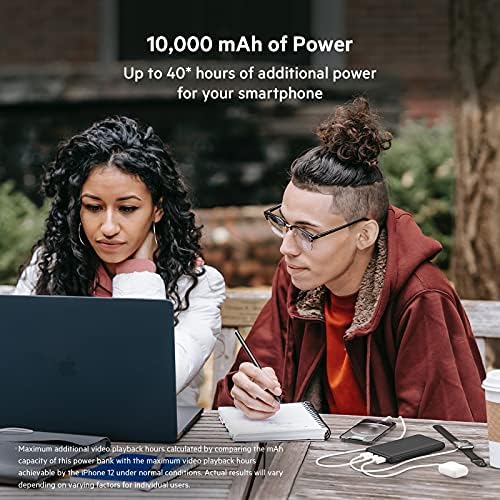 Belkin BoostCharge USB-C Portable Charger 10K Power Bank w/ 1 USB-C Port and 2 USB-A Ports & Included USB-C to USB-A Cable for iPhone 15, 15 Plus, 15 Pro, 15 Pro Max, Samsung Galaxy S24 & More - Black