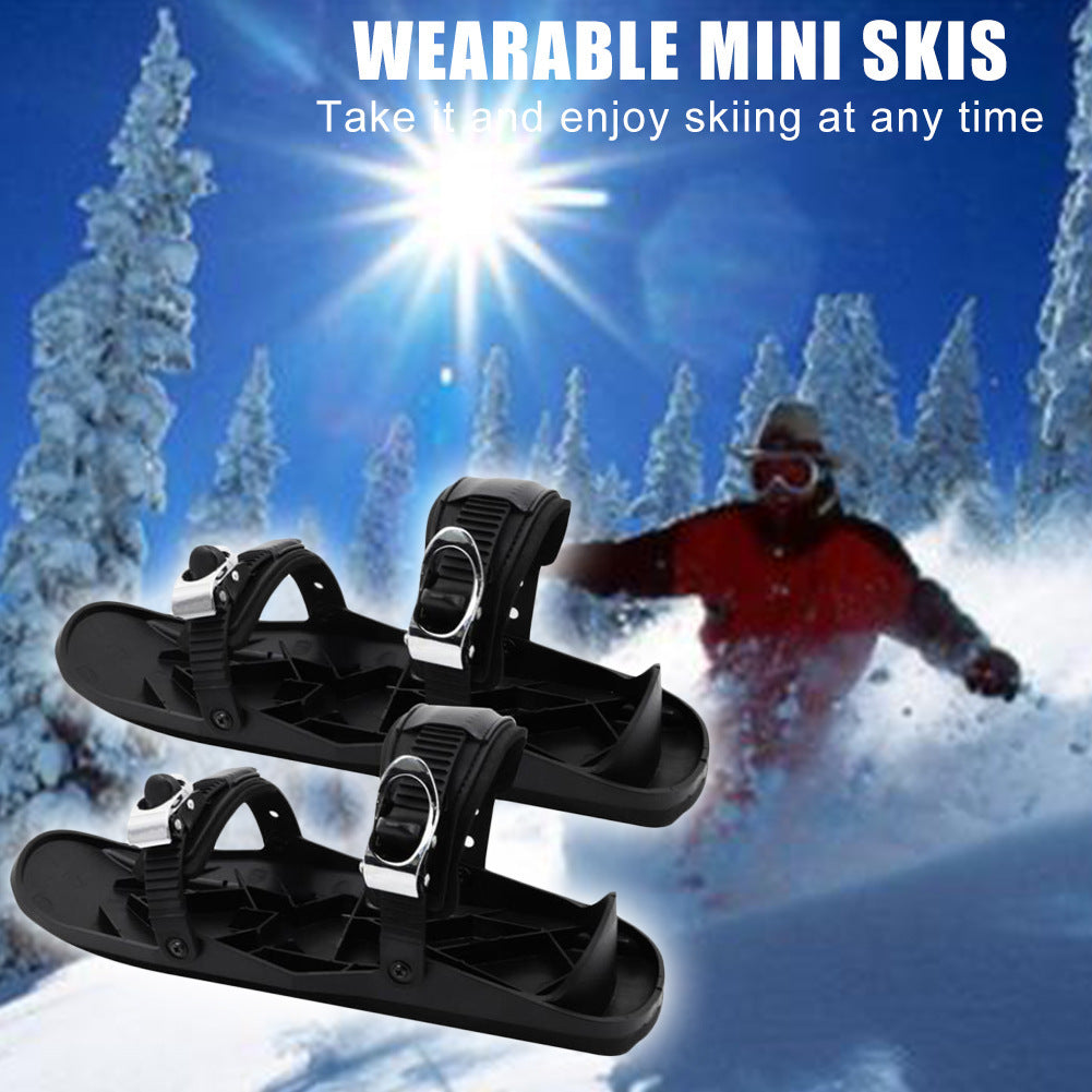 NEW Mini Short Ski Skates For Snow Skis For Winter Shoes