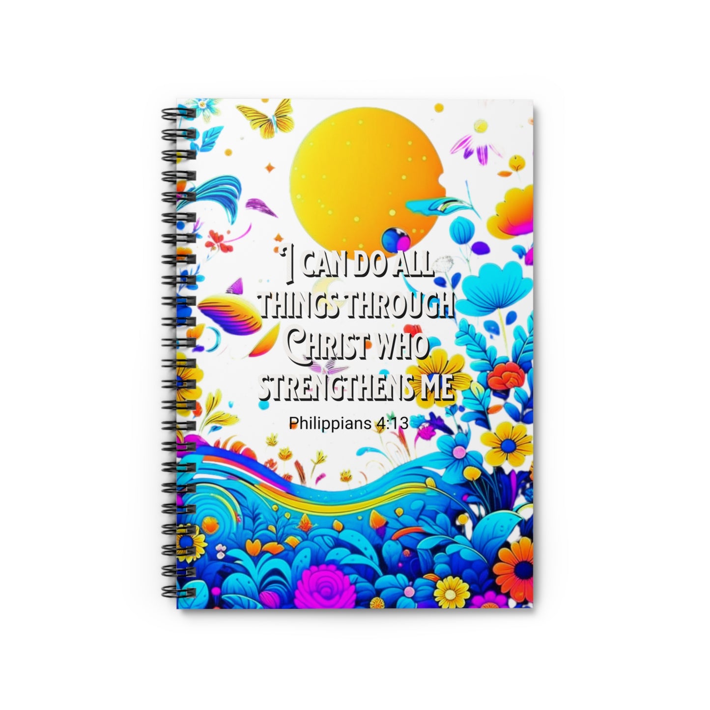 Inspire Your Journey: The Empowering Spiral Notebook with a Touch of Faith - Spiral Notebook - Ruled Line