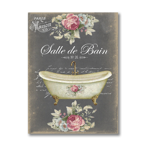 Home Simple Retro Bathroom Decoration Painting Poster