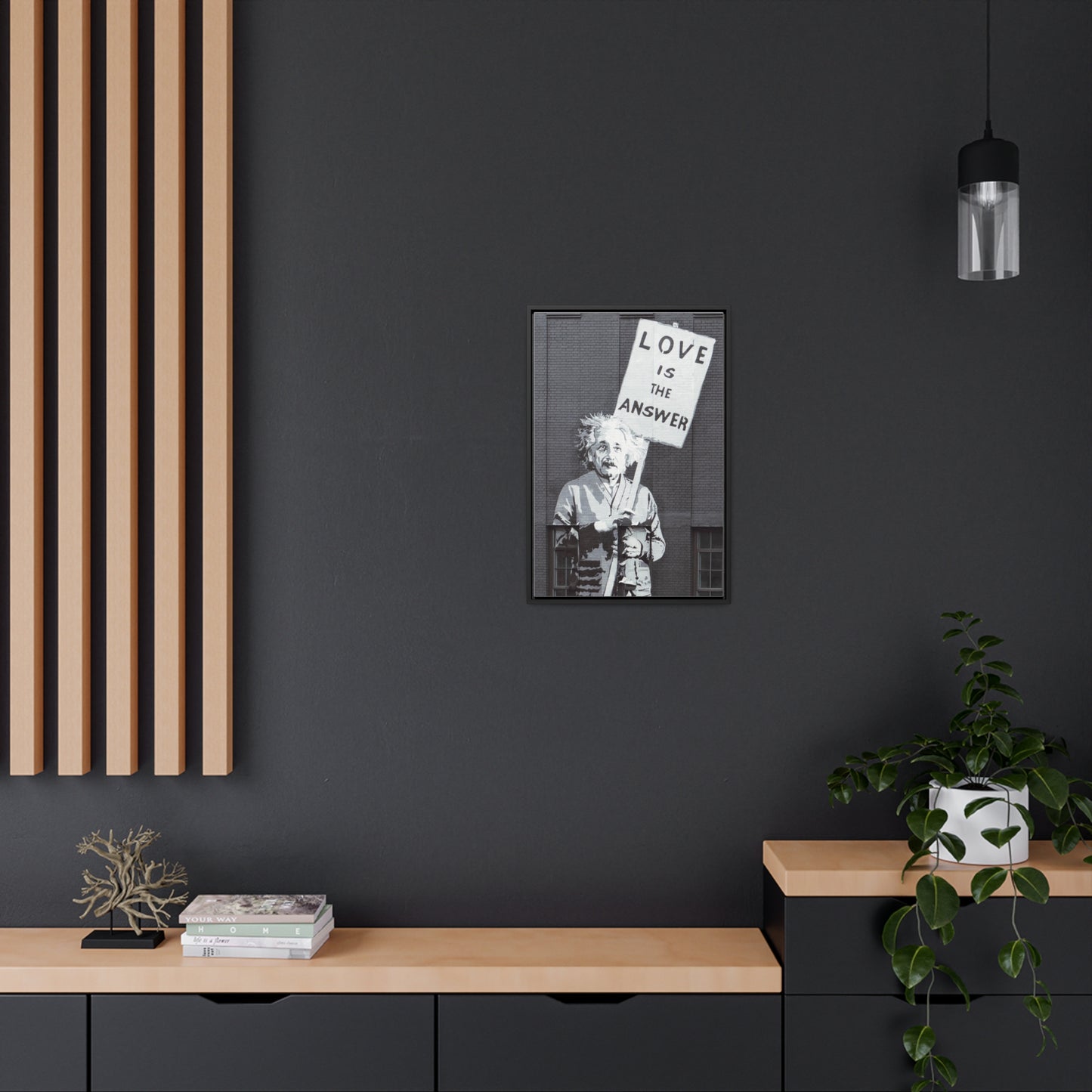 Gallery Canvas Wraps, Vertical Frame Einstein Love Is The Answer