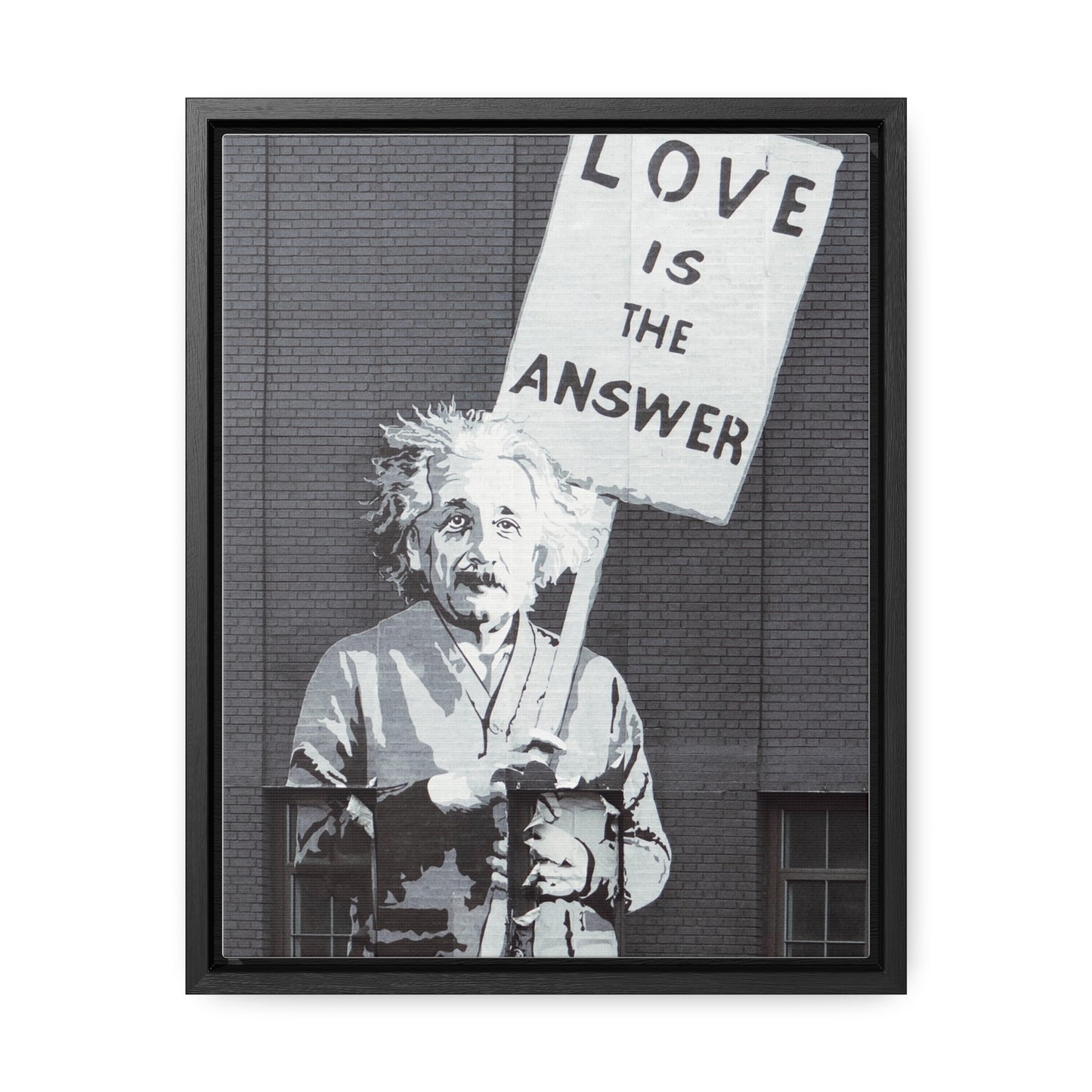 Gallery Canvas Wraps, Vertical Frame Einstein Love Is The Answer