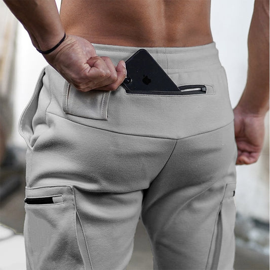 Fashion Stitching Men's Pants: Fitness, Casual, and Military Style