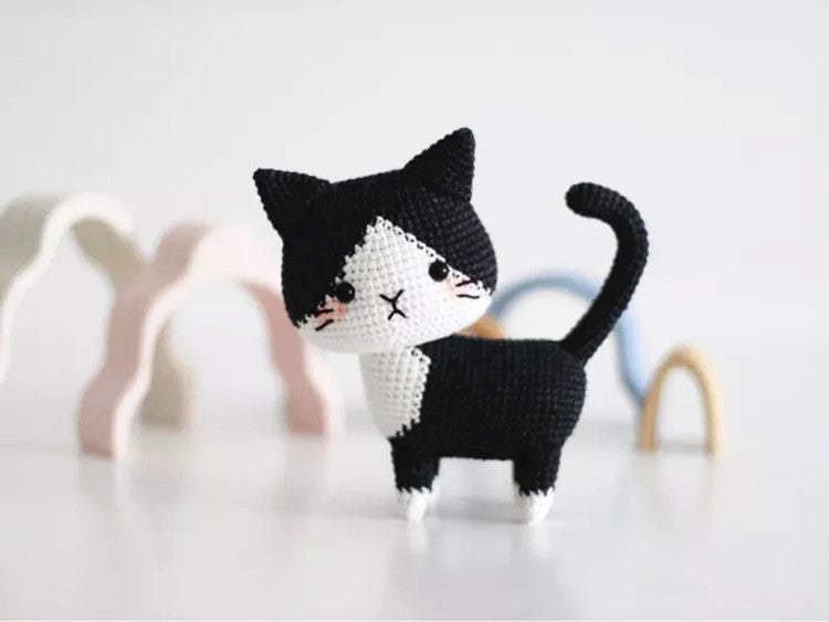 Yarn Crochet Cute Little Cat Material Bag