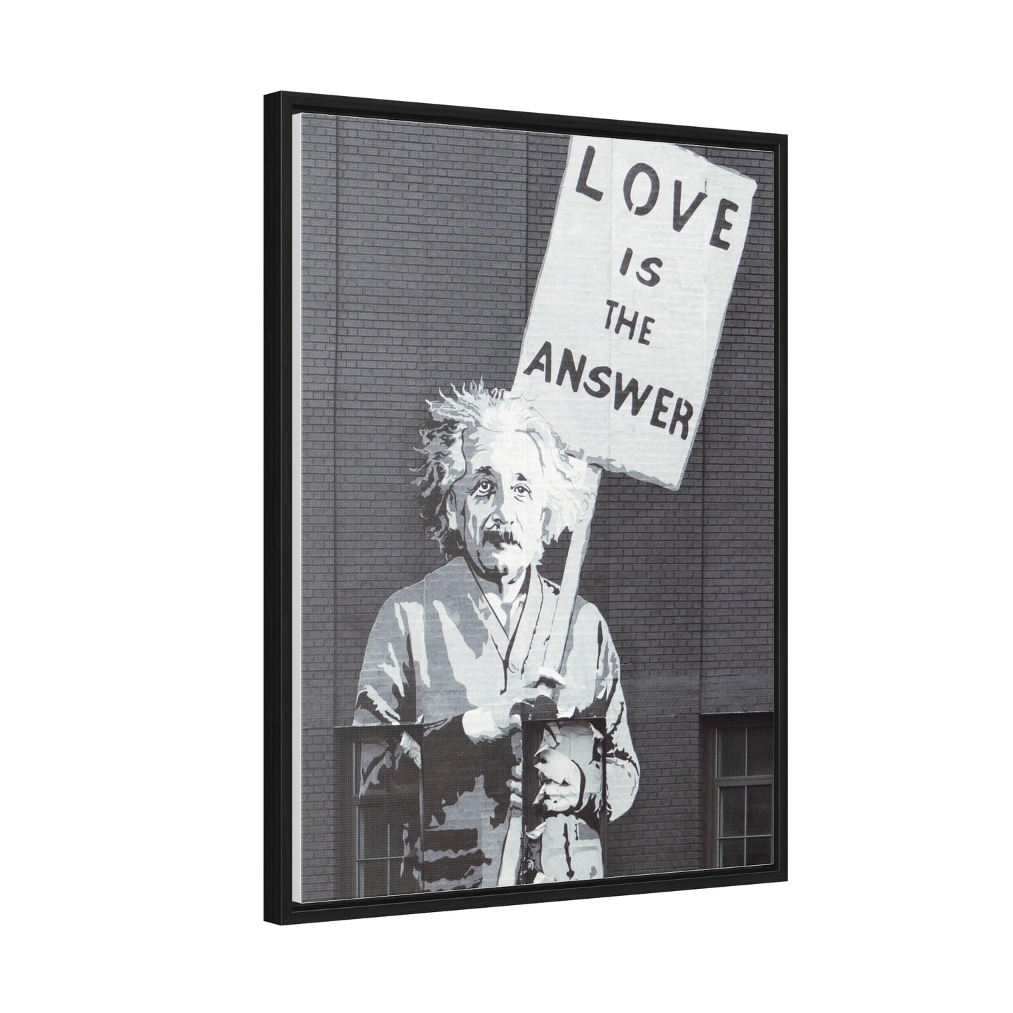 Gallery Canvas Wraps, Vertical Frame Einstein Love Is The Answer