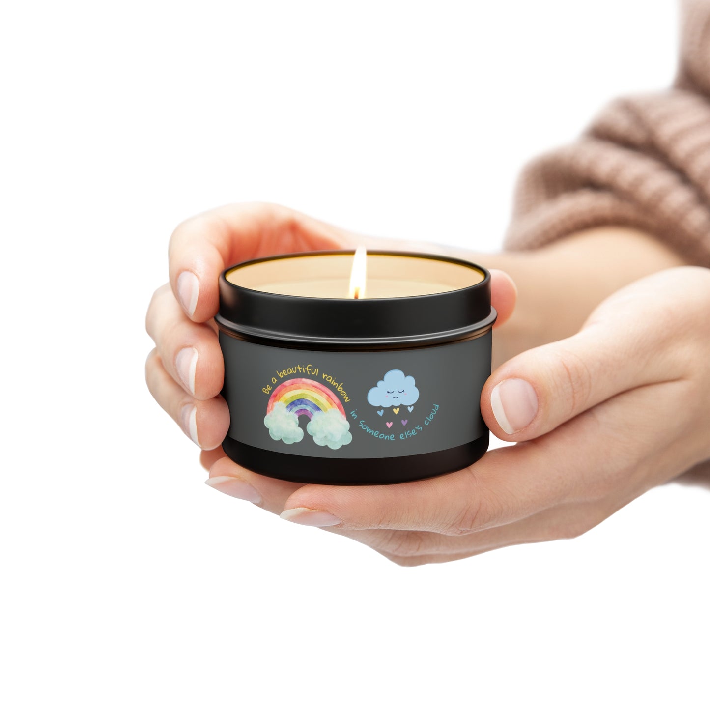 Non Toxic Tin Candle With Captivating Aroma and a Motivating Message