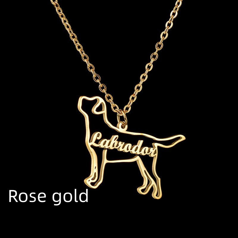 Personalized European And American Dog Races Names Necklace For Women