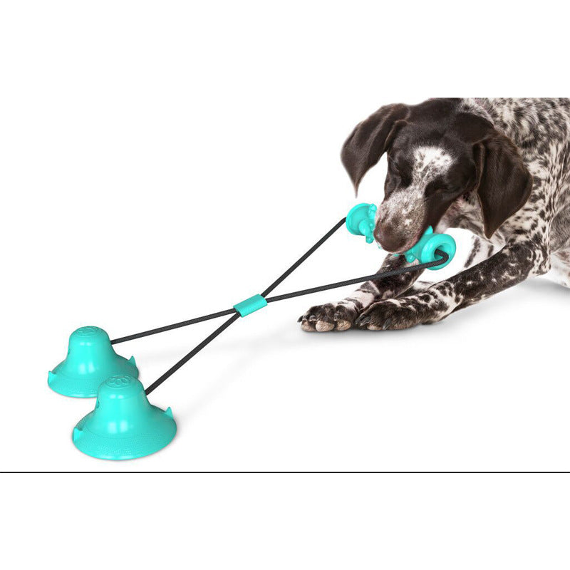 Dog Toy Double Suction Cup Pull Rope Molar Bite Resistant Tooth Cleaning Stick Pet Products