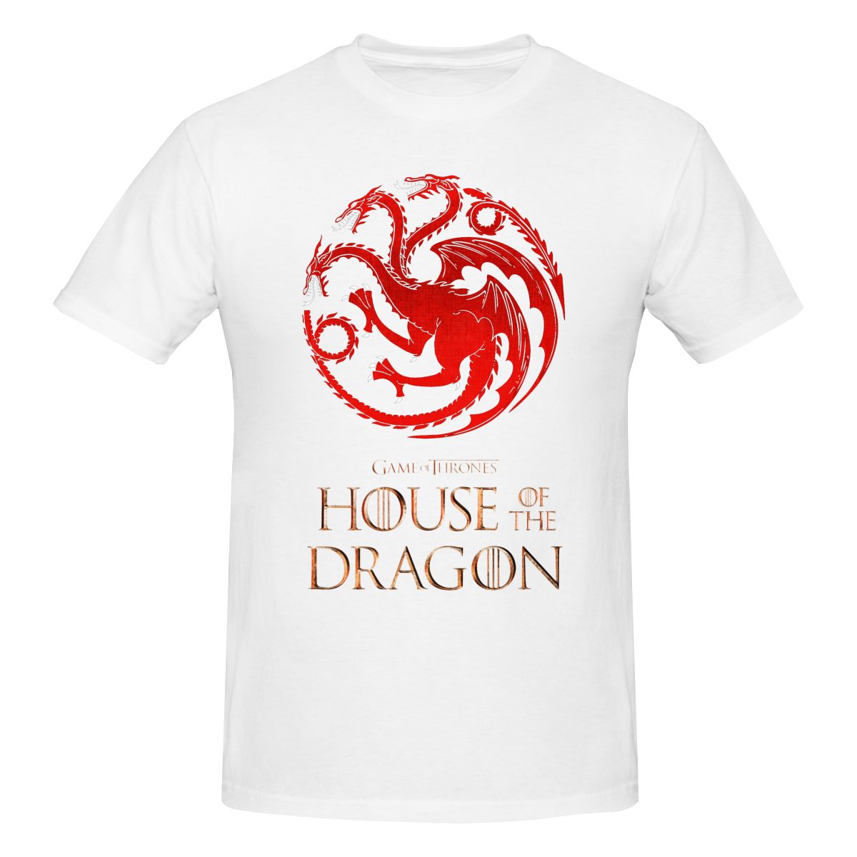 House Of The Dragon T Shirt Streetwear Plus Size Cotton Crewneck Short Sleeve Custom Anime Shirt