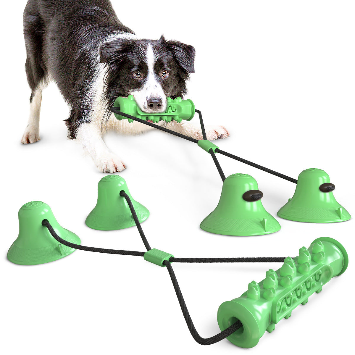 Dog Toy Double Suction Cup Pull Rope Molar Bite Resistant Tooth Cleaning Stick Pet Products