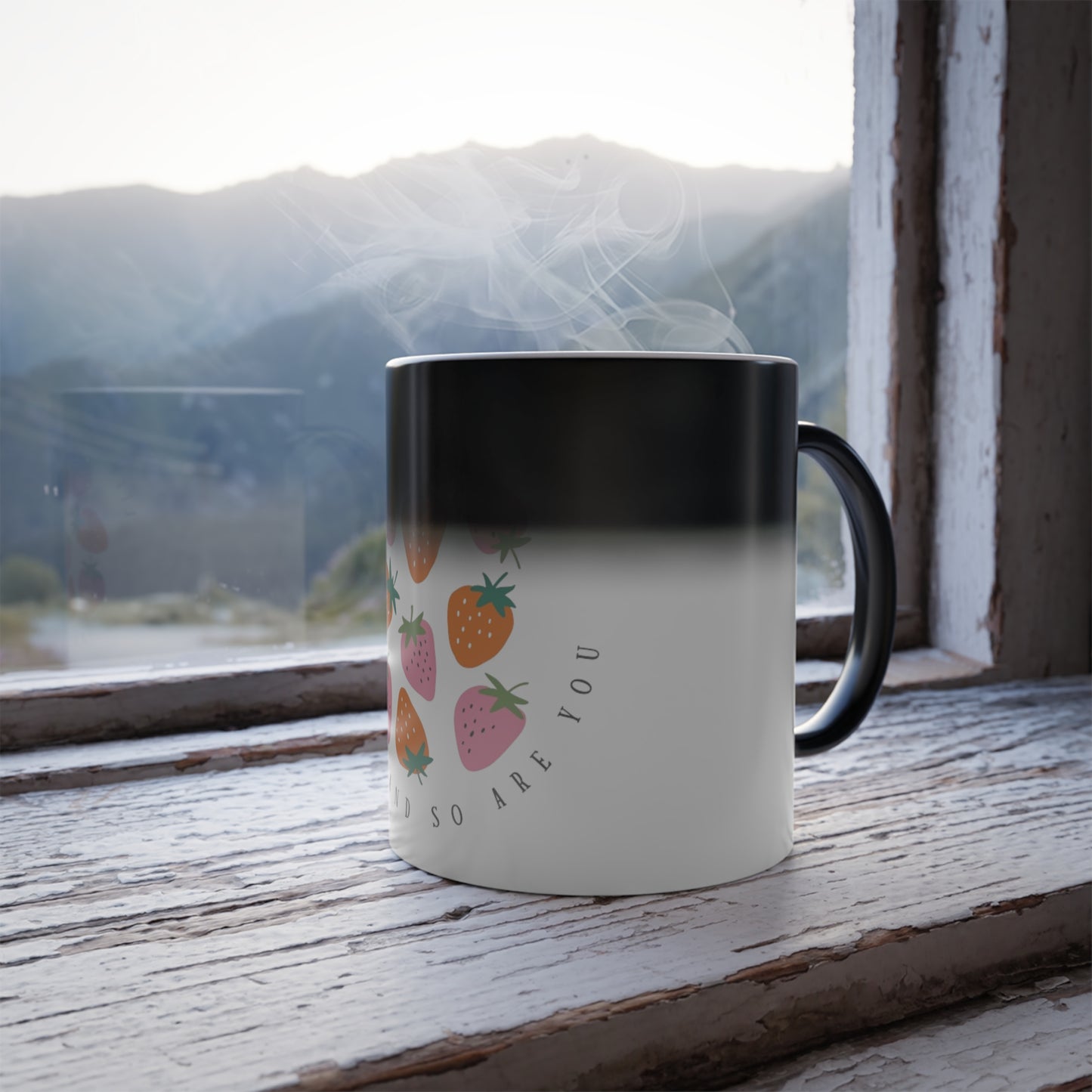 Color Morphing Mug, 11oz  Reveals A Positive Message When It Gets Warm