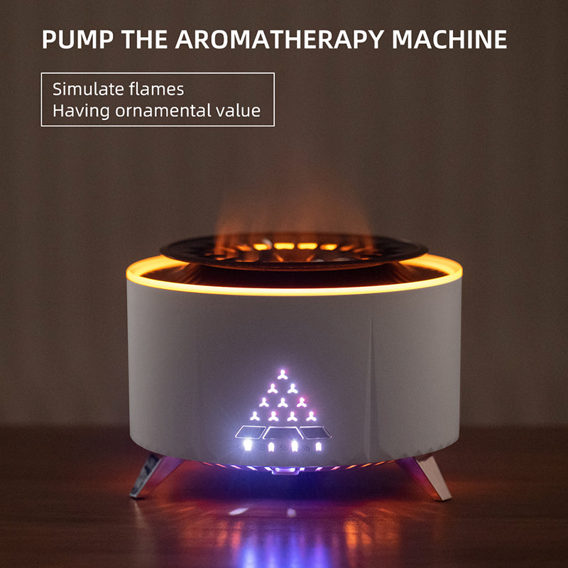 New Arrival Remote Control Volcano Humidifier Diffuser Wholesale Fire Flame Diffuser With Lights