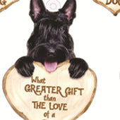 Love Dog Acrylic Key Ring Pendant - Many Dog Breeds Available