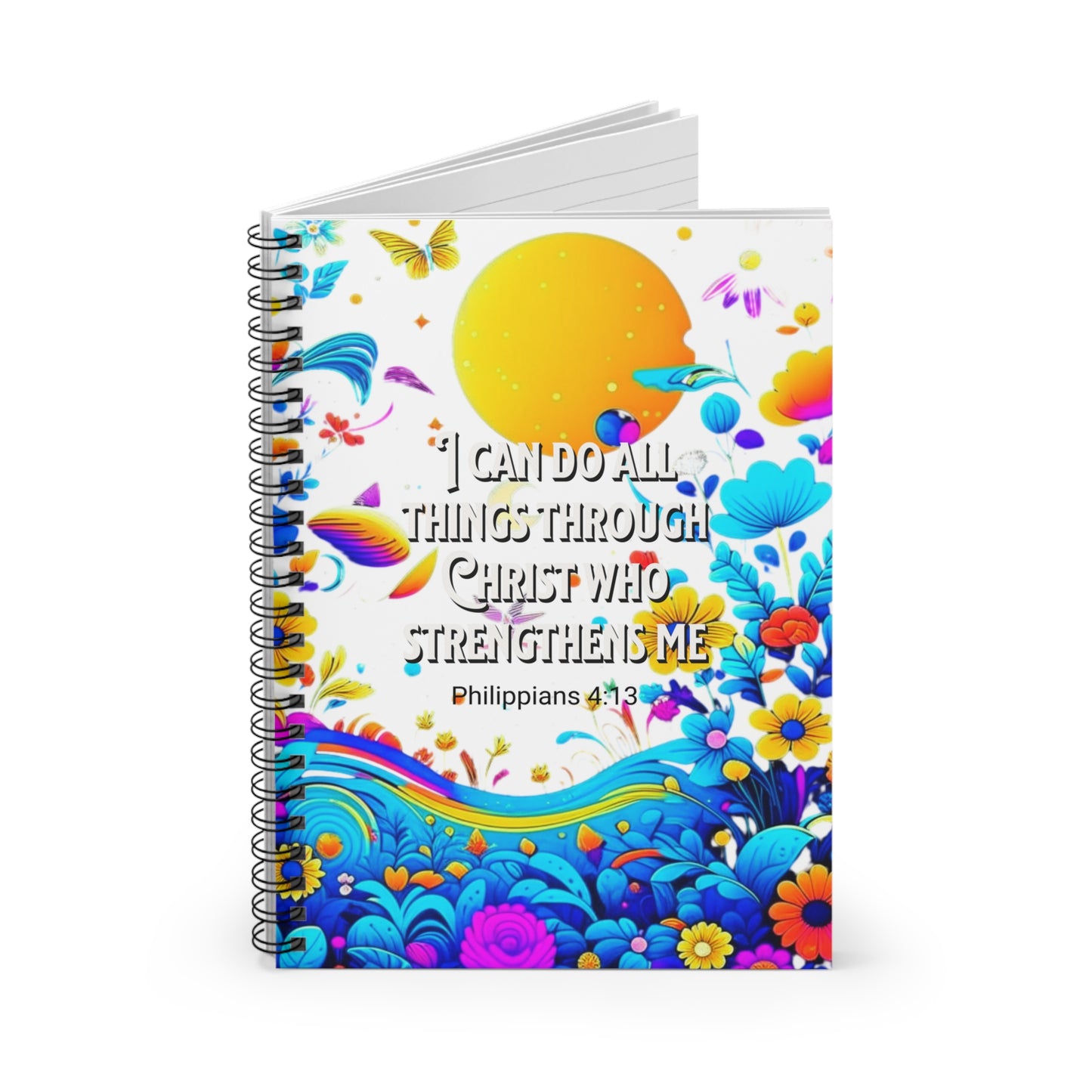 Inspire Your Journey: The Empowering Spiral Notebook with a Touch of Faith - Spiral Notebook - Ruled Line