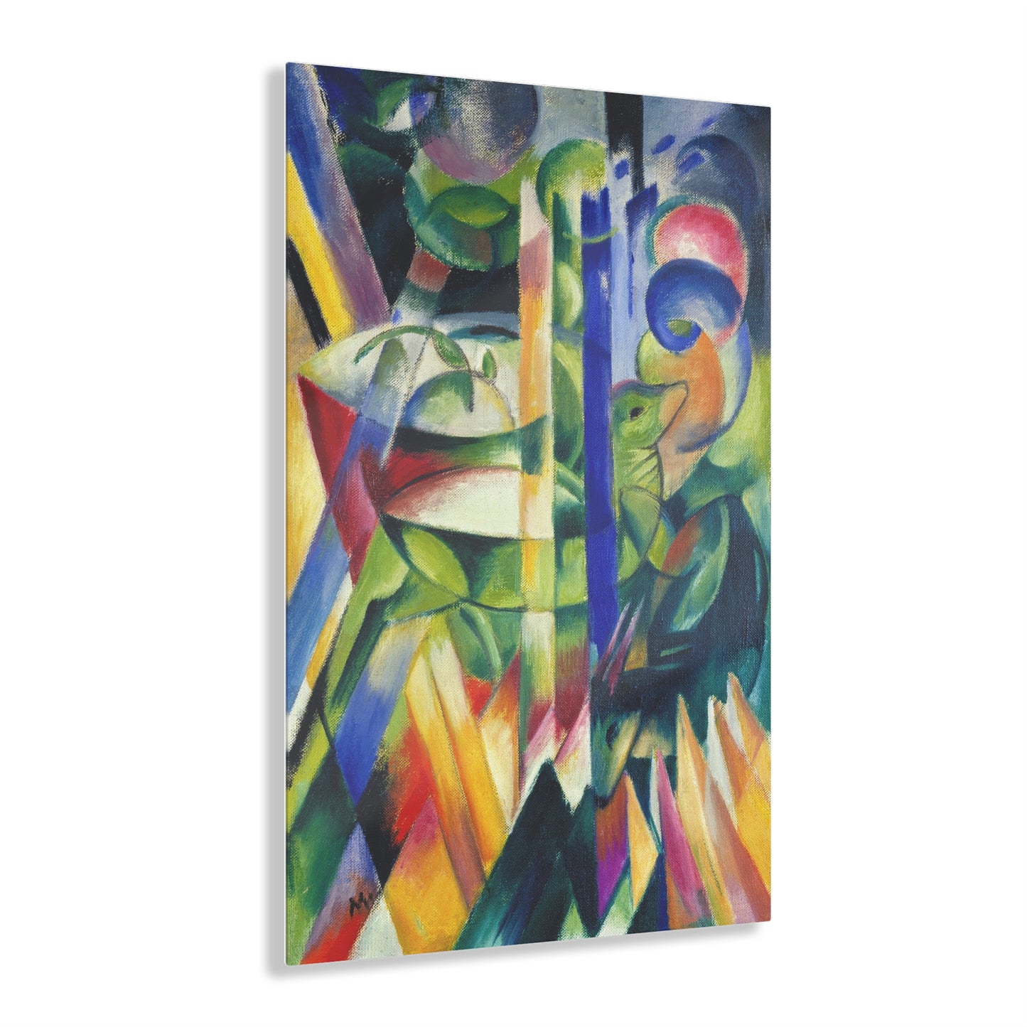 The Little Mountain Goats by Franz Marc – Acrylic Prints Embedded in Glass