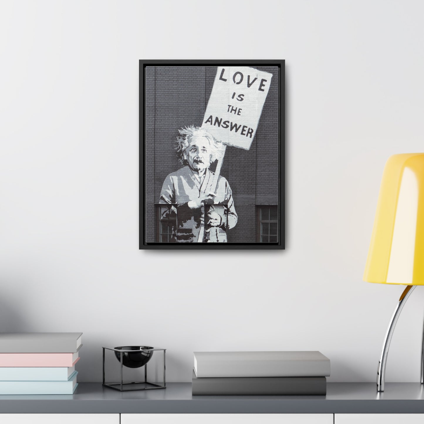 Gallery Canvas Wraps, Vertical Frame Einstein Love Is The Answer