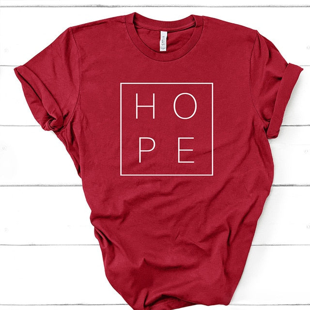 Summer Faith Hope Love Christian T-Shirt for Women - Funny Christianity God Tee | Short Sleeve Cotton Tops Gift