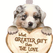 Love Dog Acrylic Key Ring Pendant - Many Dog Breeds Available